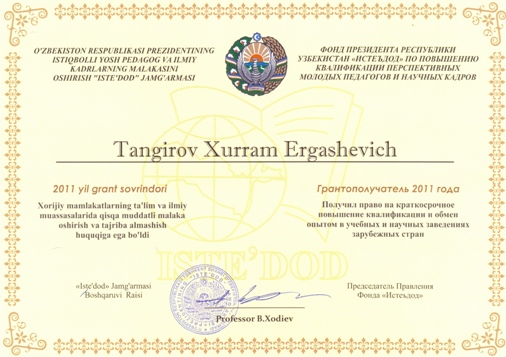 Sertifikatlar Va Guvohnomalar